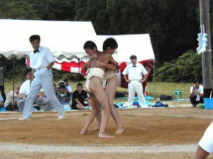 写真：相撲大会の様子