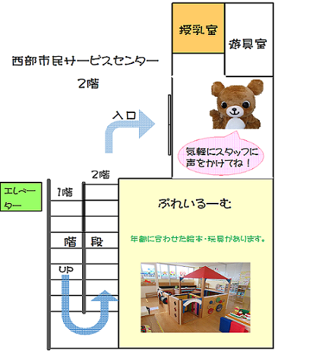 イラスト：子育て交流ひろば平面図