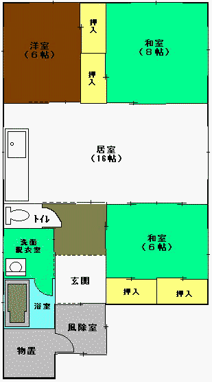 イラスト：河辺松渕一般特定住宅の間取り図