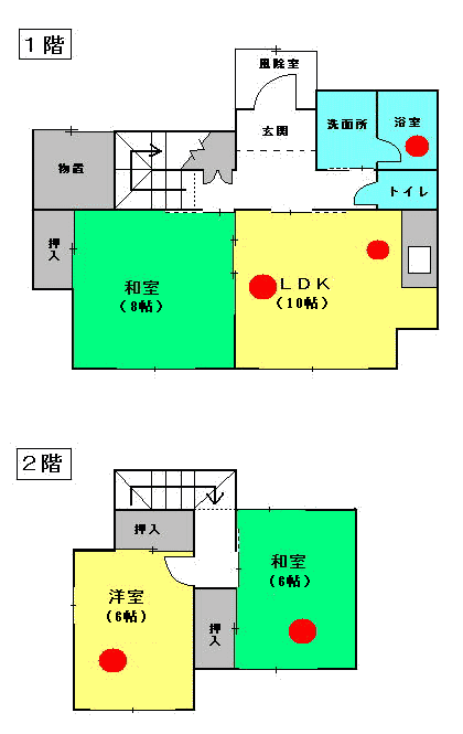 イラスト：雄和糠塚一般特定住宅3LDKタイプの間取り図