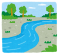 河川のイラスト