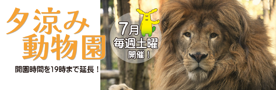 7月の毎週土曜に夕涼み動物園を開催