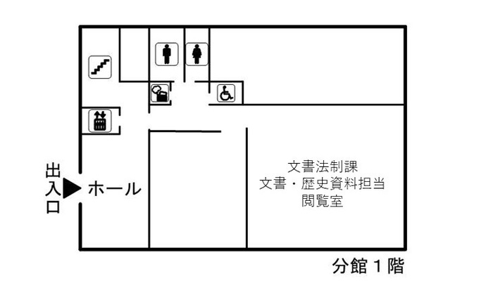市役所分館1階フロア図