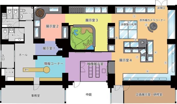 イラスト：館内平面図