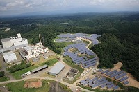 写真：空から見た秋田市メガソーラー発電所