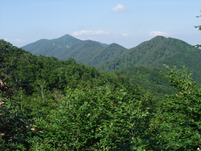 写真：中岳から見る太平山山頂