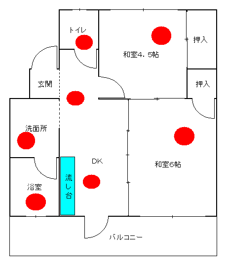 イラスト：旭南Bタイプの間取り図