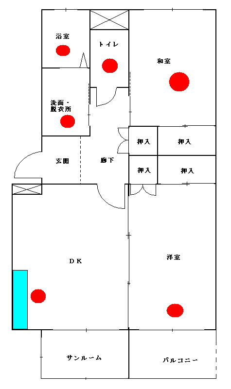 イラスト：牛島清水町Aタイプの間取り図