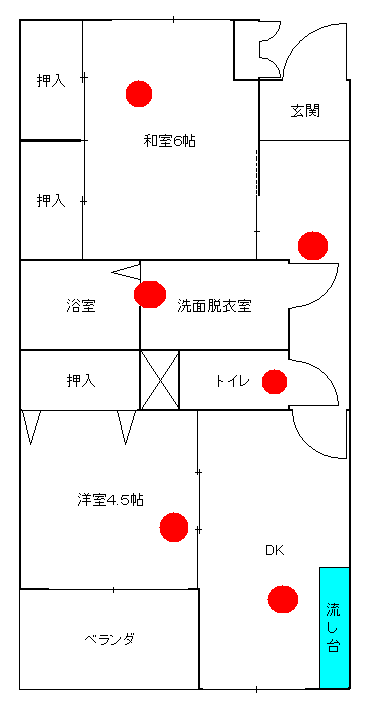 イラスト：牛島清水町Bタイプの間取り図