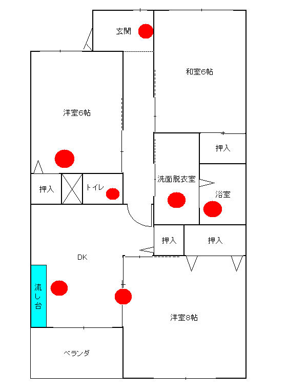 イラスト：牛島清水町Bタイプの間取り図