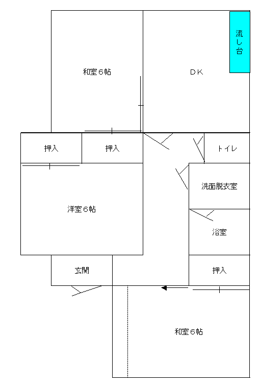 イラスト：糠塚Bタイプの間取り図