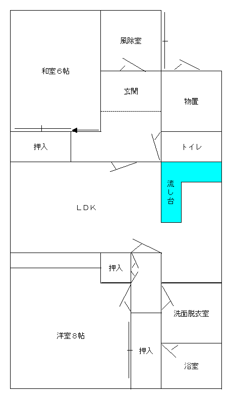 イラスト：松渕Aタイプの間取り図