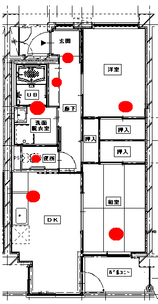 イラスト：新屋比内町Bタイプの間取り図