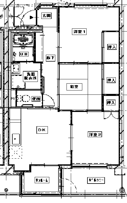 イラスト：新屋比内町Cタイプの間取り図