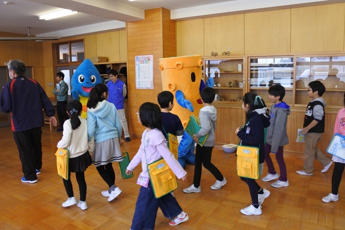 写真：カンちゃんお出迎え