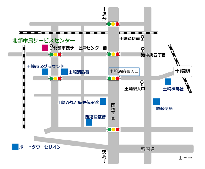 北部市民サービスセンター周辺概略