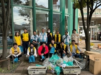 大町・川反地区の清掃活動集合写真