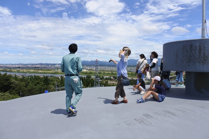豊岩配水場の屋上の写真
