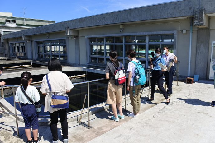 仁井田浄水場見学時の写真
