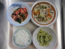 写真:男性のための食生活講座の献立