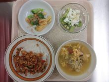 写真:女性のための食生活講座の献立