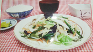 野菜炒め定食の写真