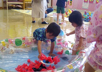 写真：夏まつり＆ミニ竿燈作り