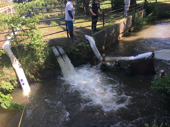 水口地下道排水状況