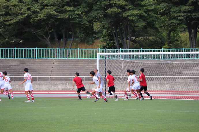 デフサッカー合宿　練習試合の様子