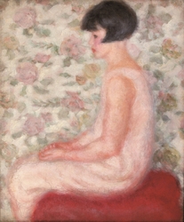 一木弴「シュミーズ着たる女」