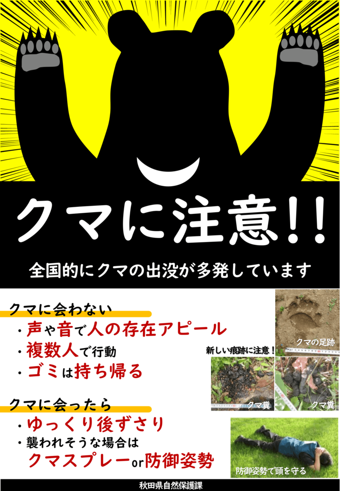 クマ注意喚起チラシ