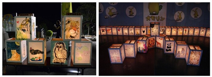 絵灯籠展示