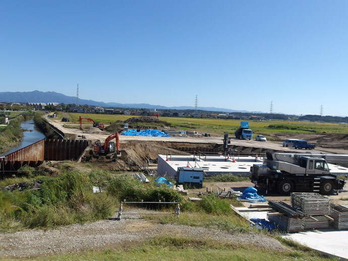 定点観測地点から見た施工状況