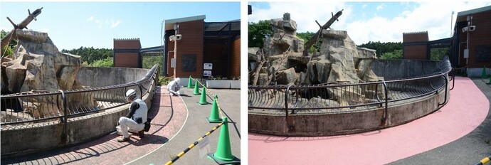 画像：サル山観覧所前