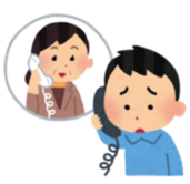 電話で相談するこども