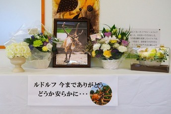画像：献花台