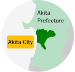 Location figure of the Akita city